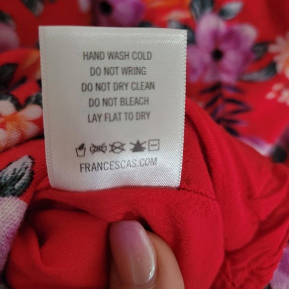 Mi Ami by Francesca's Lori Floral Side Button Mini Skirt Coral - Picture 8 of 10